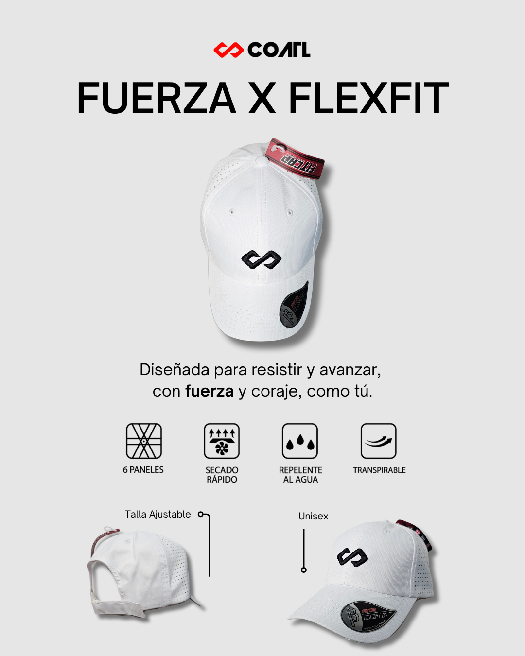 GORRA DEPORTIVA FUERZA – FLEXFIT UNISEX