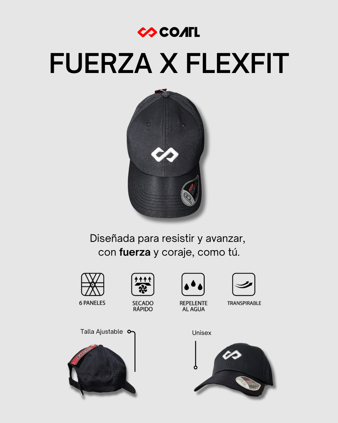 GORRA DEPORTIVA FUERZA – FLEXFIT UNISEX